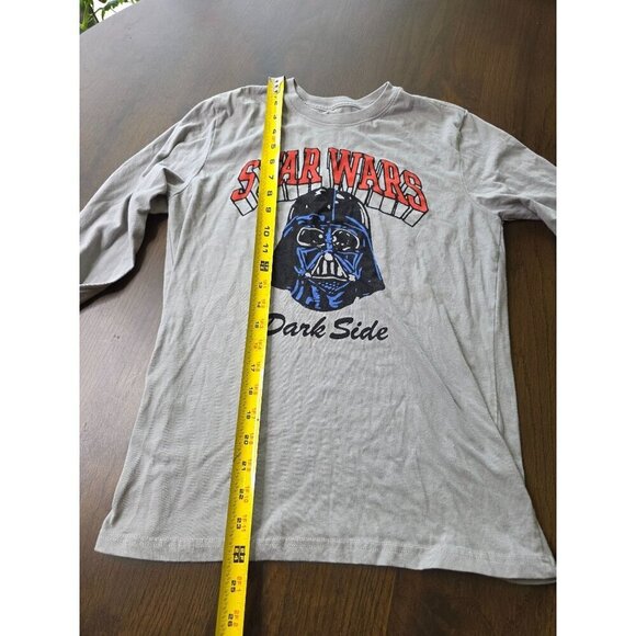 Star Wars Darth Vader Dark Side Long Sleeve Shirt XL 14/16 Mad Engine Gray Cotto - Picture 7 of 9